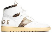 Rhude Rhecess High White Snakeskin Sneaker MSRP:$695.00 Size 11 Mens Shoe
