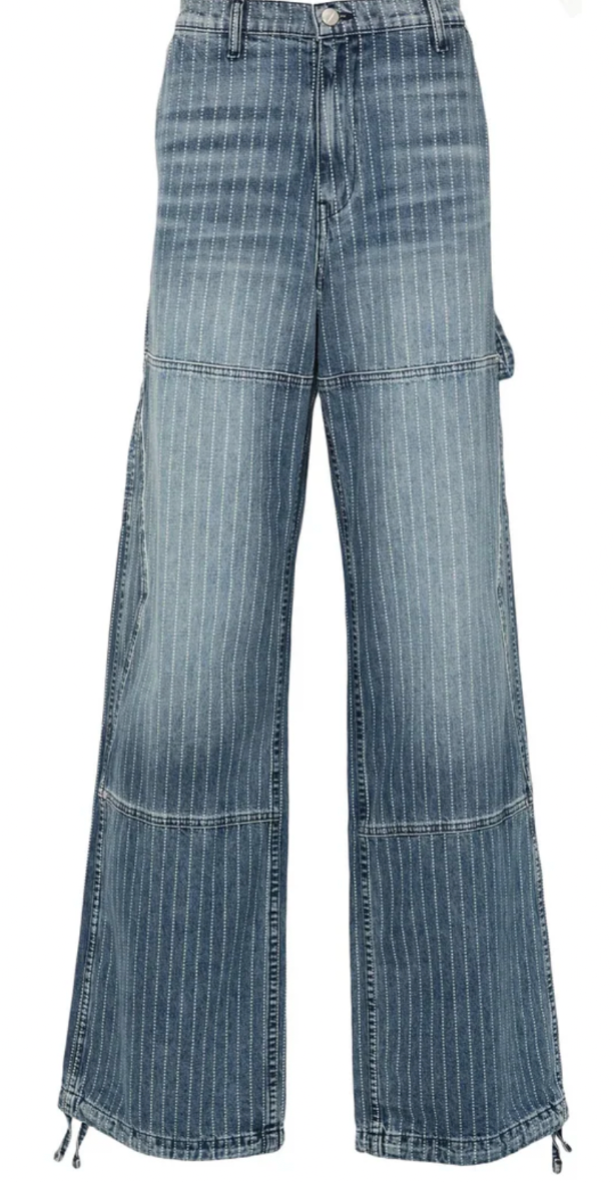 RHUDE Authentic Wabash Denim Reza Double Knee Indigo Pants Mens Size Large MSRP $975.00