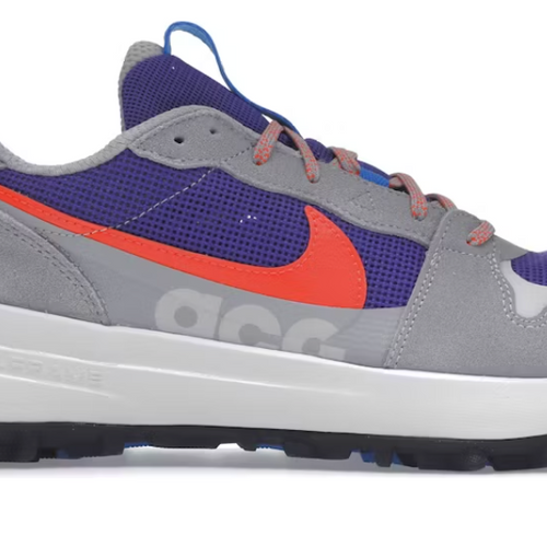 Nike ACG Lowcate Wolf Grey Bright Crimson Mens Sneaker (Dm8019-001) Size 8.5
