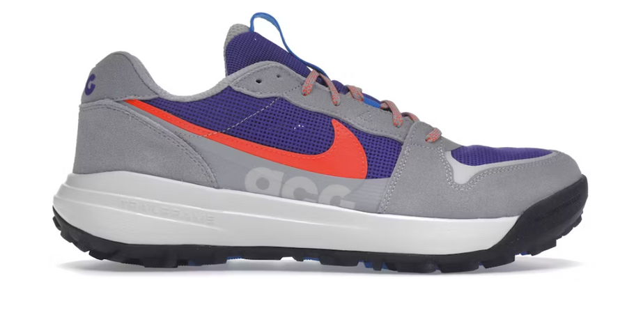Nike ACG Lowcate Wolf Grey Bright Crimson Mens Sneaker (Dm8019-001) Size 5.5