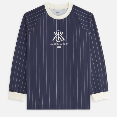 Kith Women's Ridley Crest 'NY To The World' Navy L/S Top Size Small