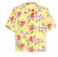 Palm Angels Hibiscus Bowling Shirt Yellow & White Brand New Size 46