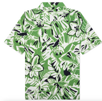 Palm Angels Macro Hibiscus Bowling Shirt Green Brand New Size 50