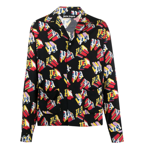 Palm Angels 3D Pajama Shirt 'Black/Red' Brand New Size 46