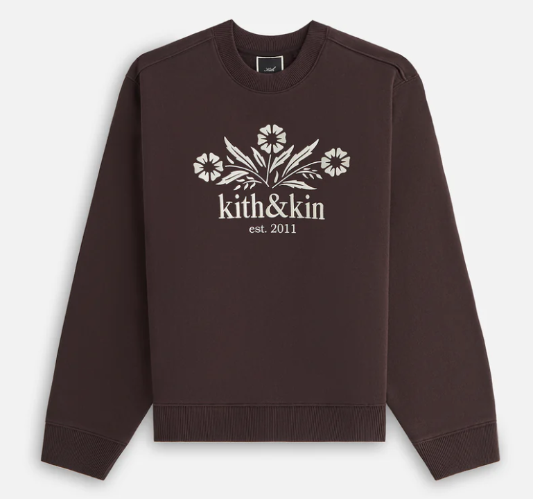 Kith Women's Ashwin Kith & Kin Bellflower Brown Crewneck Sweater Size XS