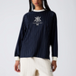 Kith Women's Ridley Crest 'NY To The World' Navy L/S Top Size XS