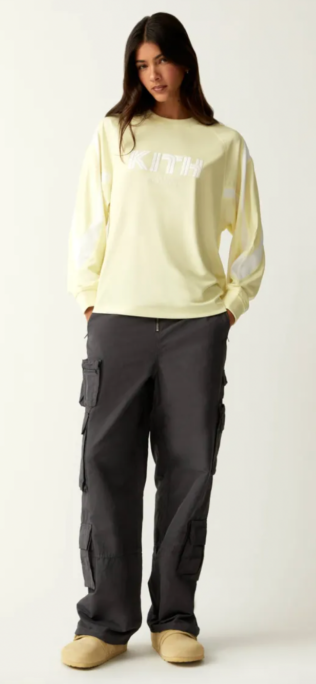 Kith Women's Ridley Tech Yellow 'Tart'  L/S Shirt Size Large