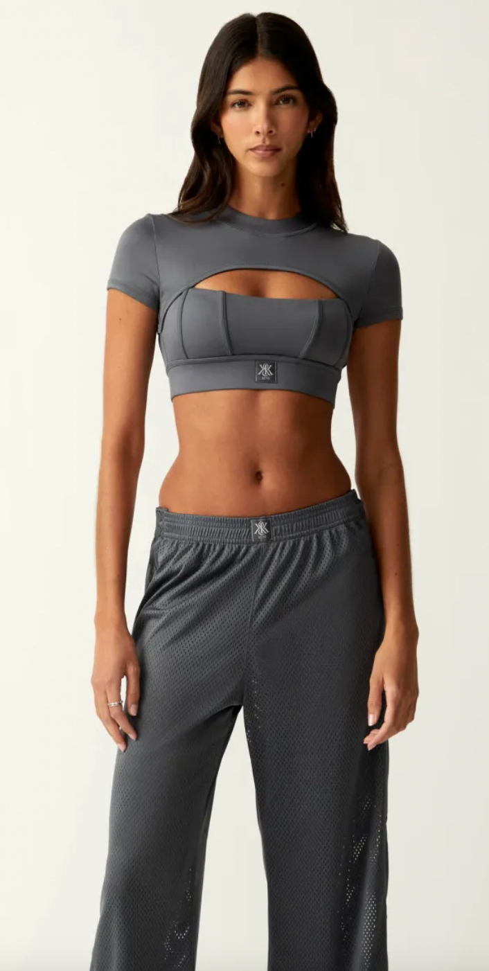 Kith Women's Ripley Mesh Tearaway Dark Grey Pant Size XL