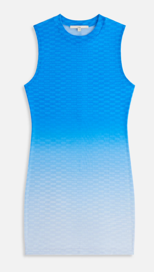 Kith Women's Rumi Monogram Blue Mini Cover Up Size Small