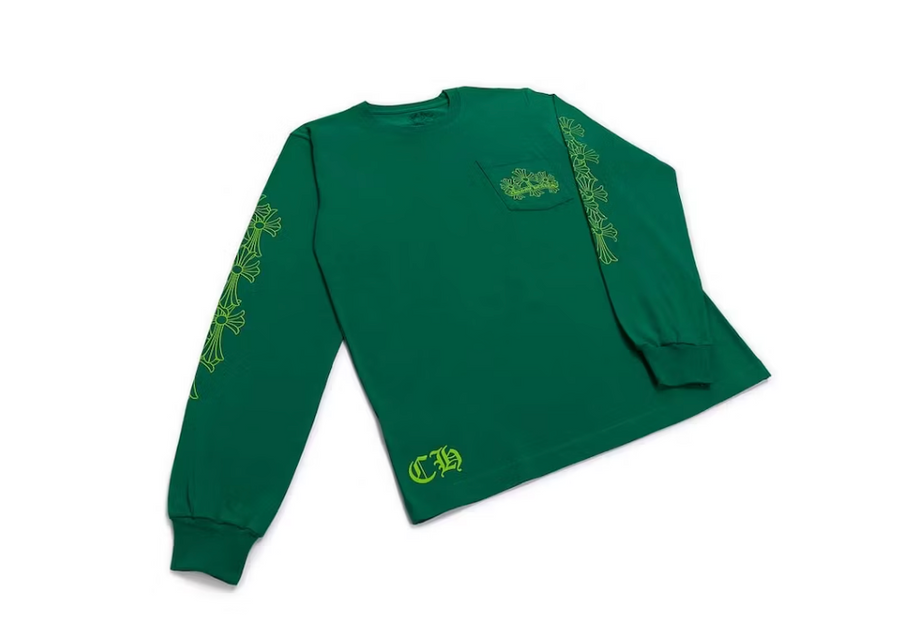 Chrome Hearts Cemetery Cross Long Sleeve Green