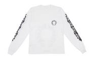 Chrome Hearts Floral Horseshoe Long Sleeve T-shirt White
