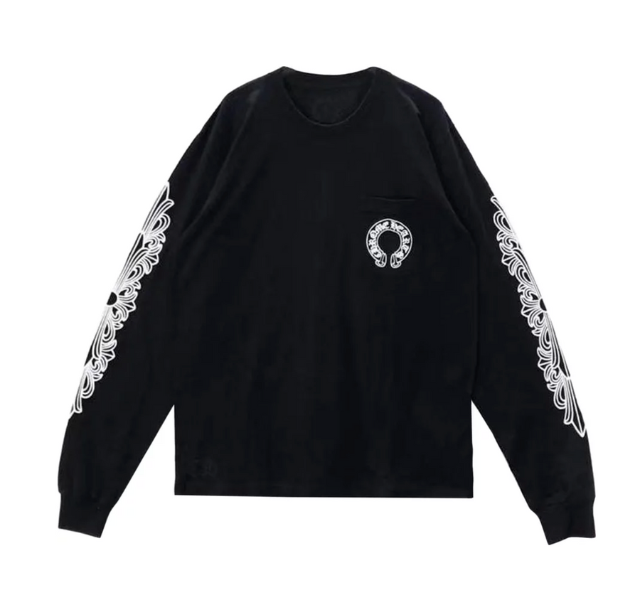 Chrome Hearts Horse Shoe Long Sleeve T-shirt Black