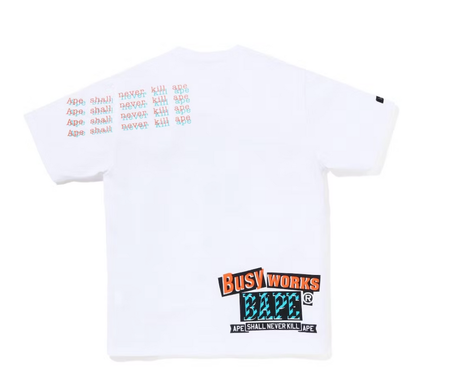 BAPE College Pocket Tee White