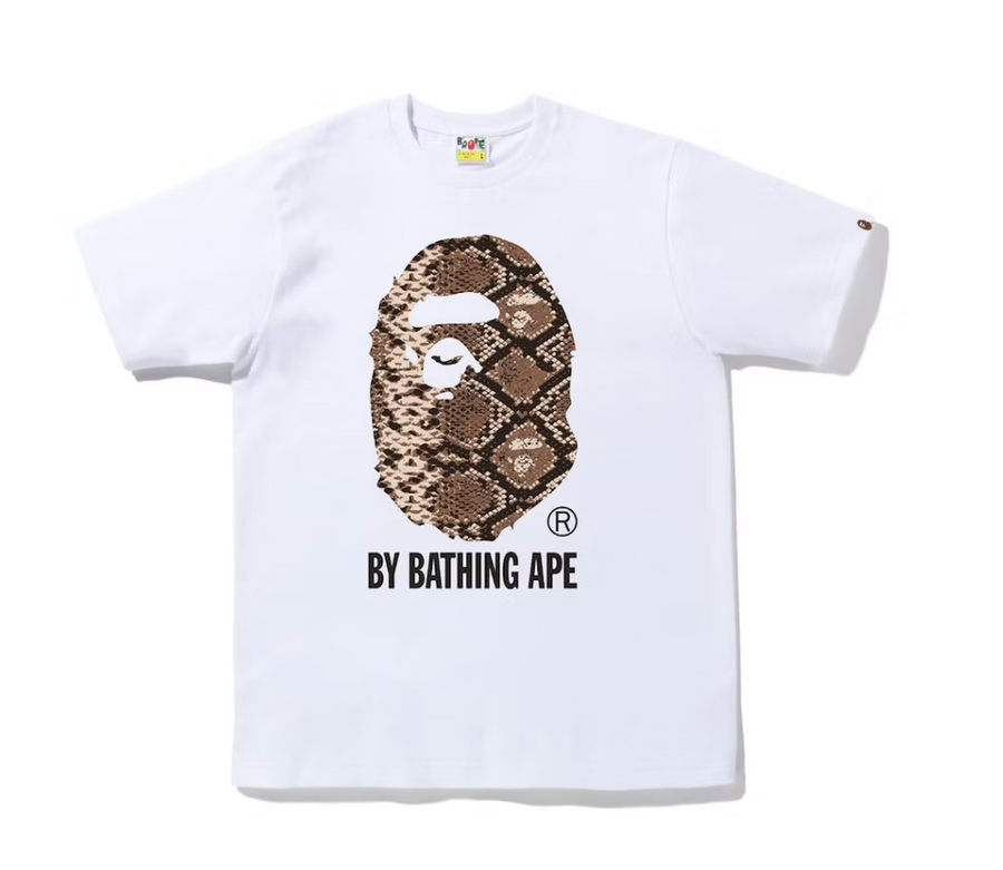 BAPE Snake By Bathing Ape Tee White Beige