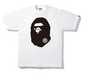 BAPE Bicolor Big Ape Head Tee White/Black