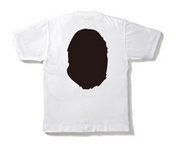 BAPE Bicolor Big Ape Head Tee White/Black