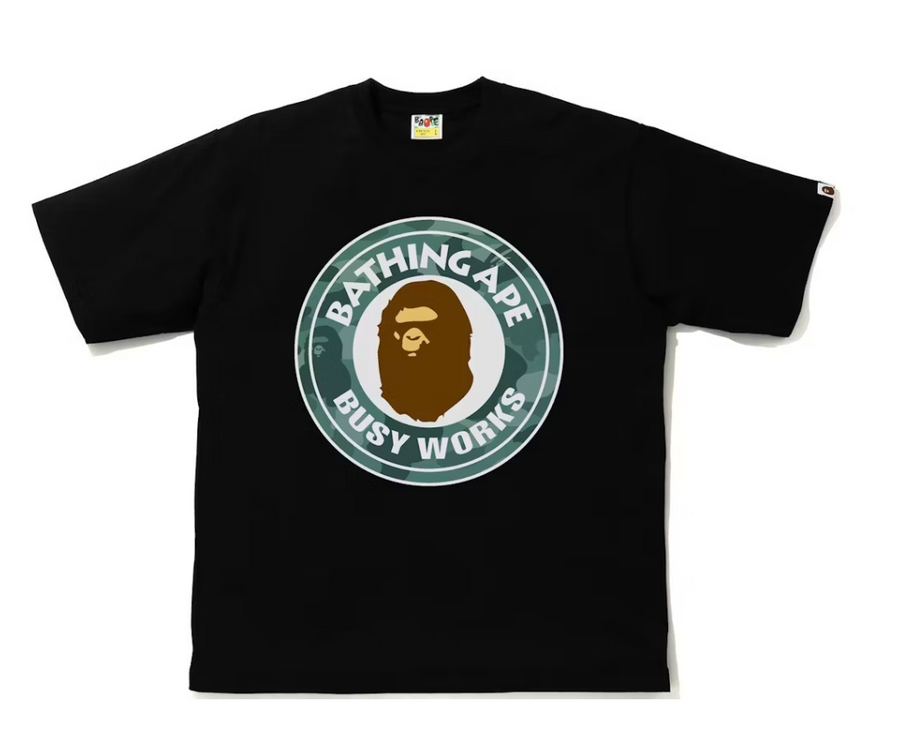 BAPE Color Camo Busy Works Relaxed Fit Tee Black/Green