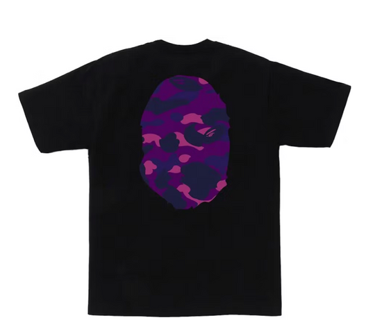 BAPE Color Camo Big Ape Head Tee Black/Purple