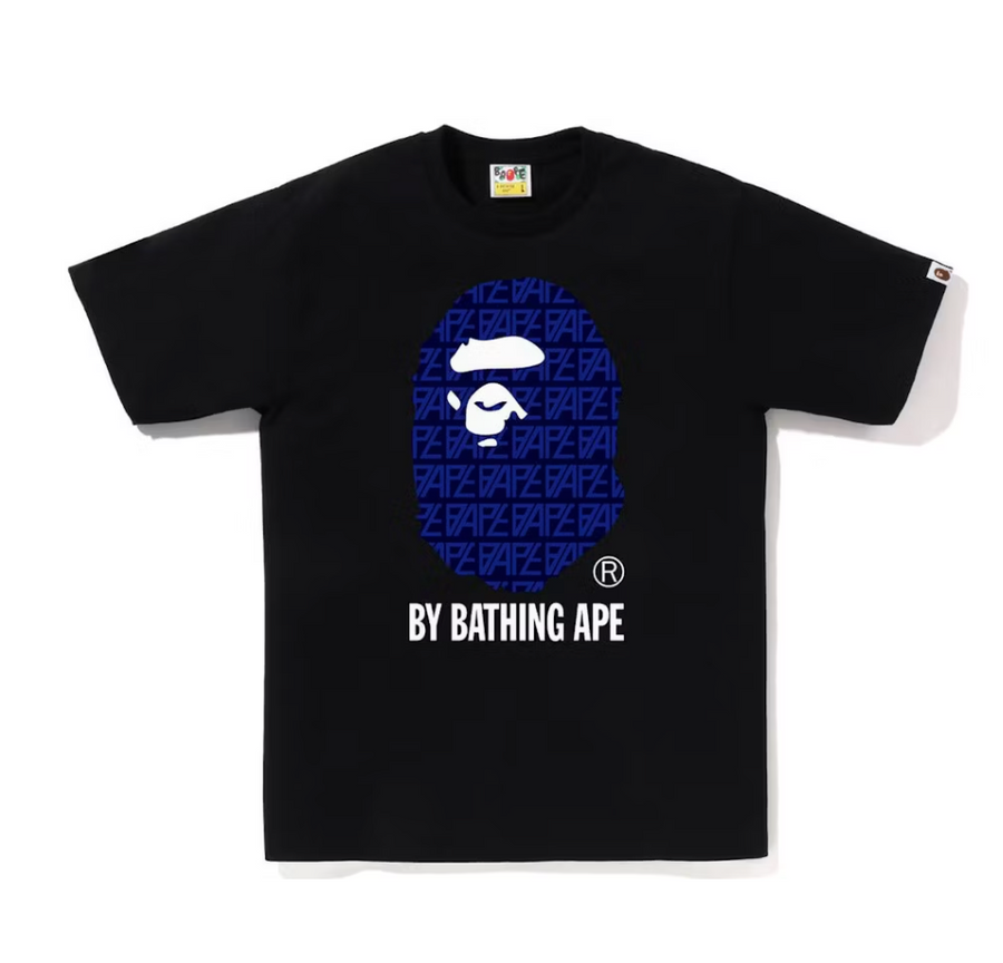 BAPE Logo Monogram By Bathing Ape Tee Black Navy