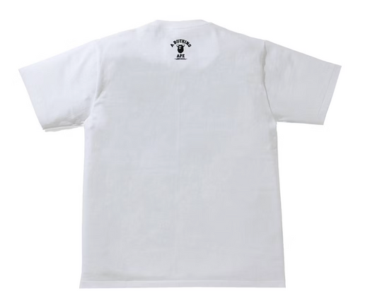 BAPE x Medicom Toy Bearbrick Camo Bear College Tee White