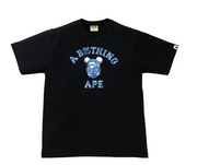 BAPE x Medicom Toy Bearbrick Camo Bear College Tee Black