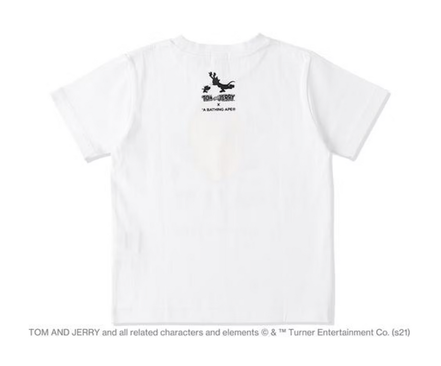 BAPE x Tom and Jerry Cheese Ape Head Womens Tee White