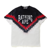 BAPE Curved Logo Tie Dye Tee Black