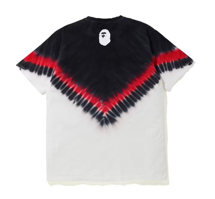 BAPE Curved Logo Tie Dye Tee Black