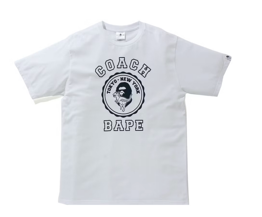 BAPE x Coach College Tee White