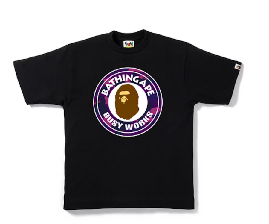 BAPE Color Camo Busy Works Tee Black/Purple