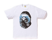 BAPE Tie Dye Big Ape Head Tee White/Blue