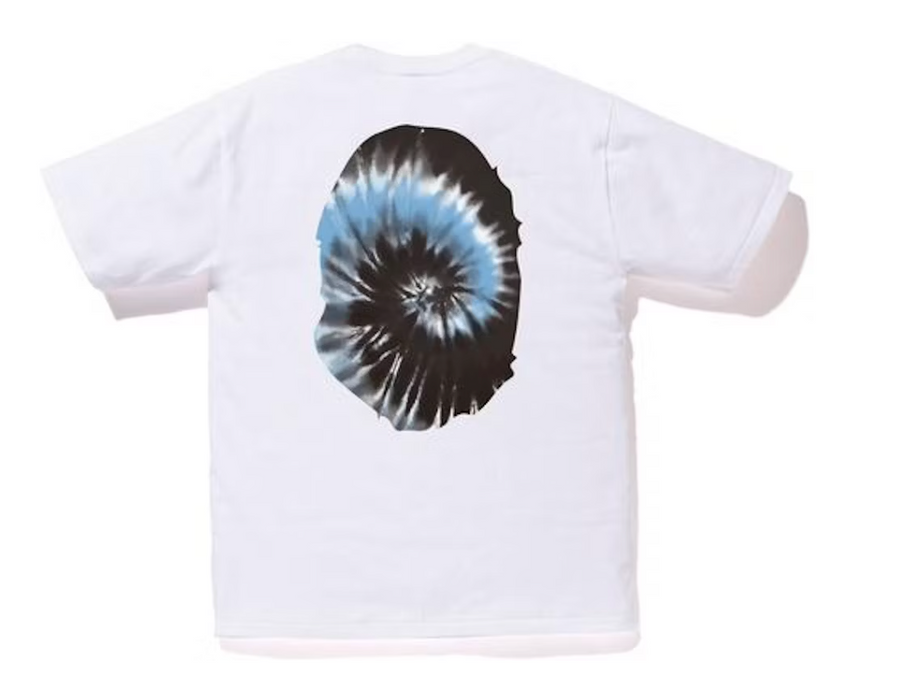 BAPE Tie Dye Big Ape Head Tee White/Blue