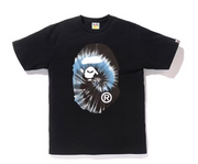 BAPE Tie Dye Big Ape Head Tee Black/Blue