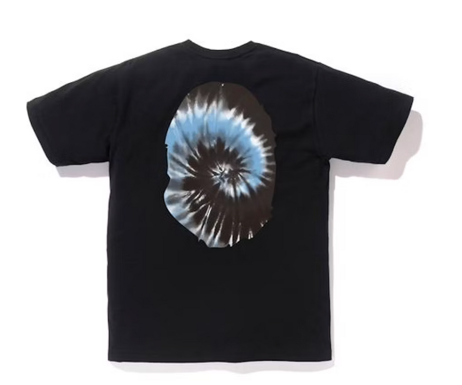 BAPE Tie Dye Big Ape Head Tee Black/Blue