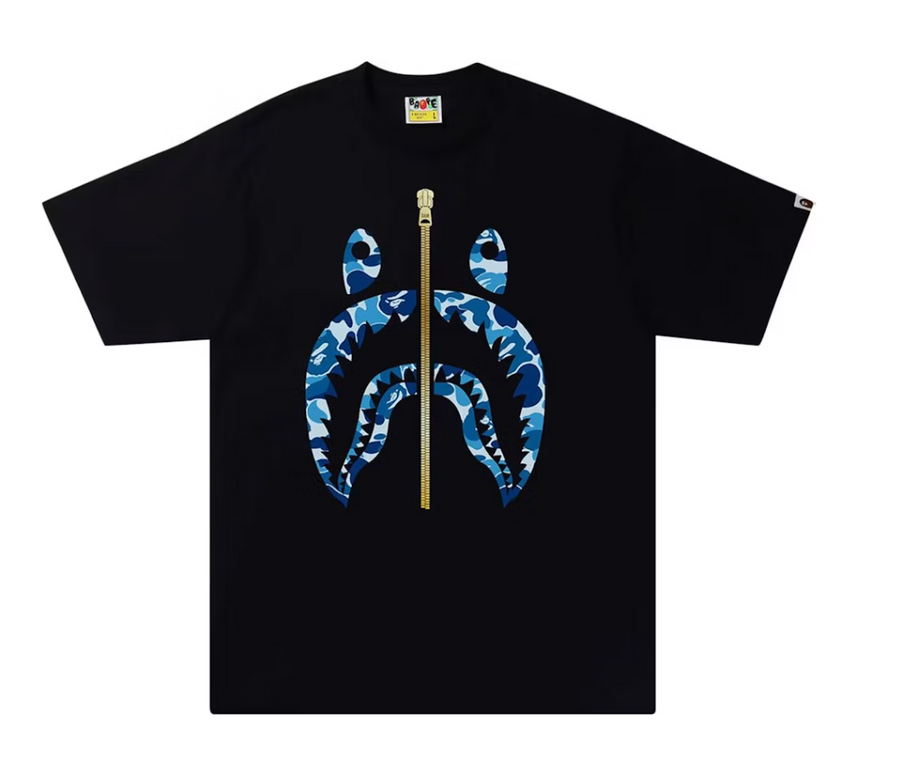 BAPE ABC Camo Shark Tee Black/Blue (SS22)