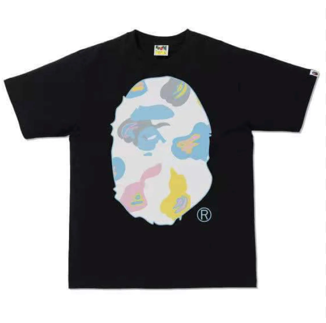 BAPE Head Cotton Candy Ape Camo Tee Black