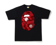 BAPE Color Camo Big Ape Head Tee Black/Red