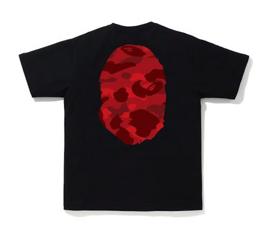 BAPE Color Camo Big Ape Head Tee Black/Red