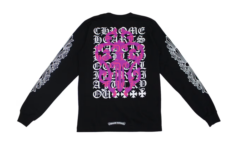 Chrome Hearts Eye Chart Dagger Longsleeve T-shirt Black