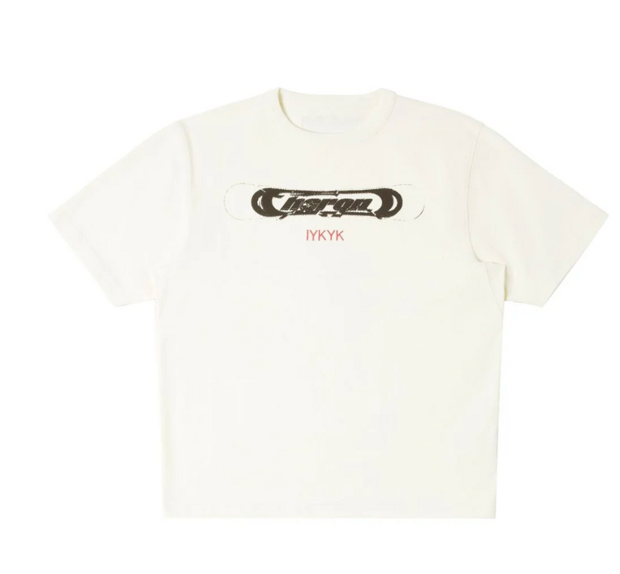 Heron Preston Logo Print Cotton T-Shirt Ivory