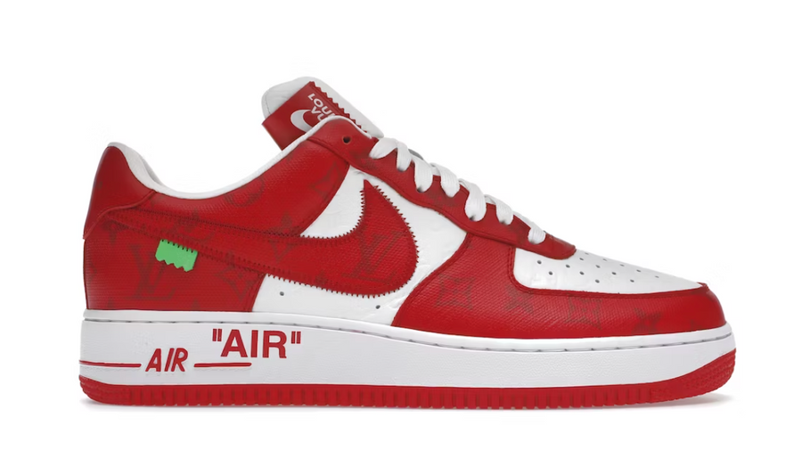 Louis Vuitton Nike Air Force 1 Low By Virgil Abloh White Red