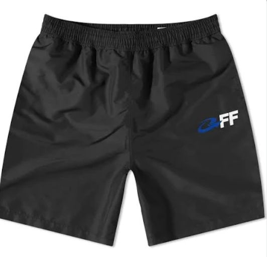 Off-White Men Exact Opposite Surfer Swim Shorts Black