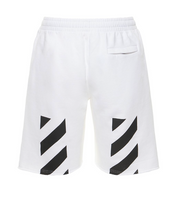 OFF WHITE Men's Diagonal Helvetica Sweat Shorts