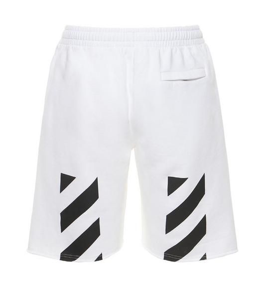 OFF WHITE Men's Diagonal Helvetica Sweat Shorts