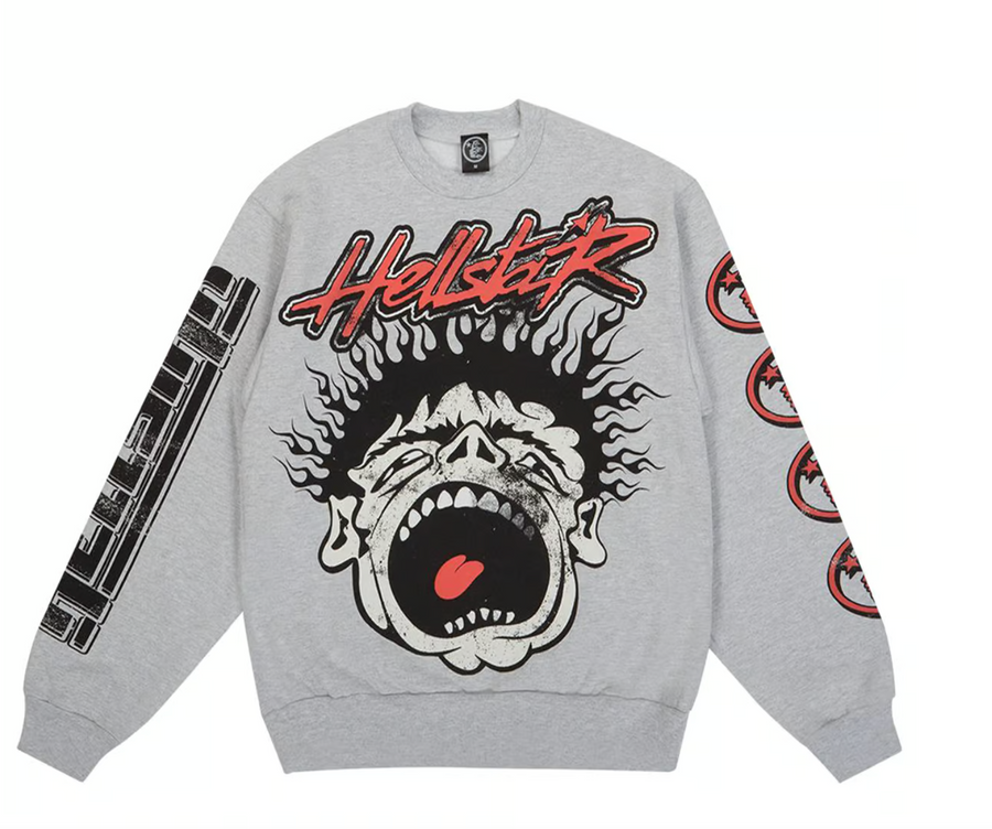 Hellstar Records Crewneck Grey