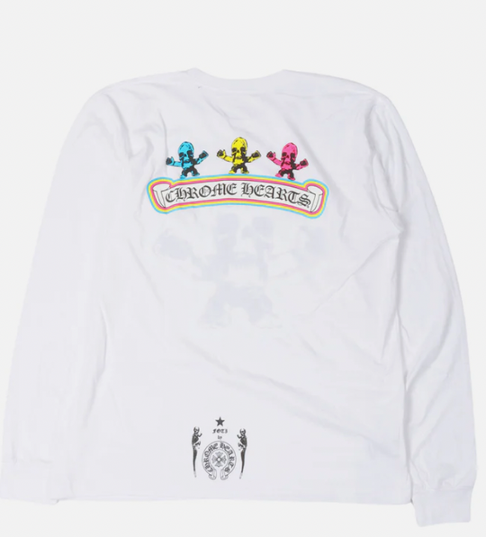 Chrome Hearts Foti Long Sleeve Tee White Rainbow