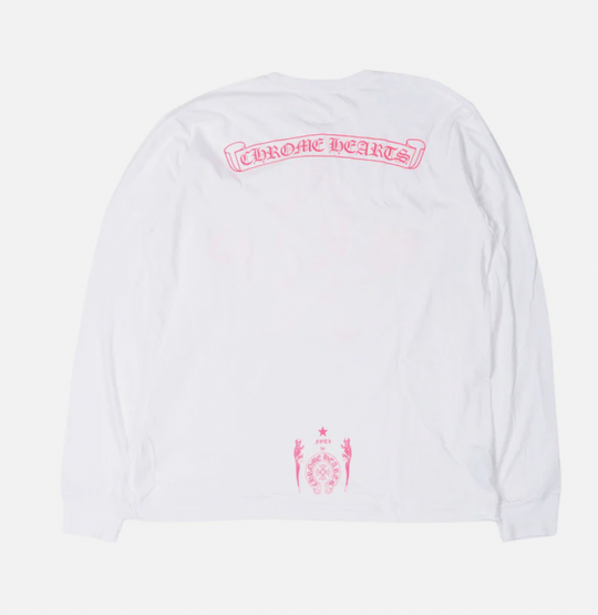 Chrome Hearts Foti Long Sleeve Tee White Pink