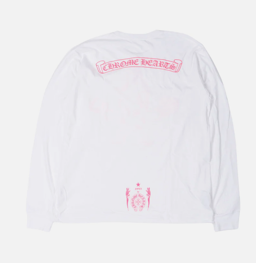 Chrome Hearts Foti Long Sleeve Tee White Pink