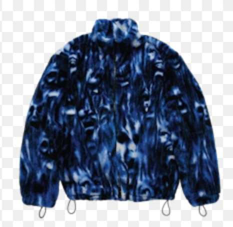 Warren Lotas Wall of Flesh Zip Up Jacket Blue