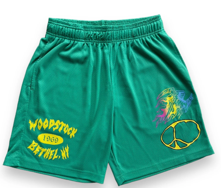 Warren Lotas Woodstock Mesh Shorts Green